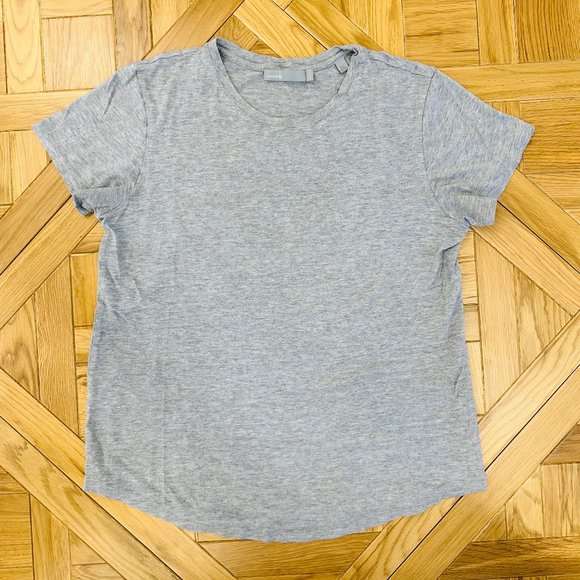 Vince T-Shirt Heather Grey Pima Cotton Size Small - Picture 1 of 5